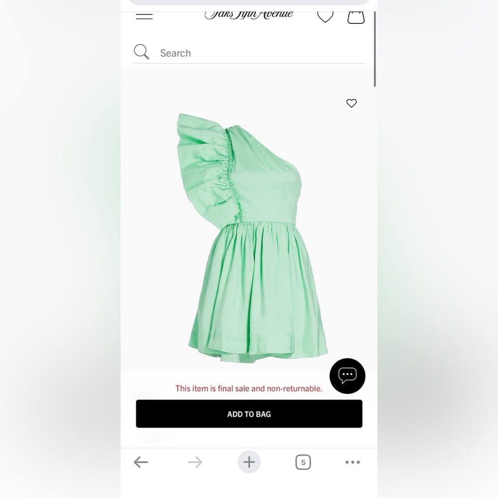 Aje Mint One-Shoulder Dress